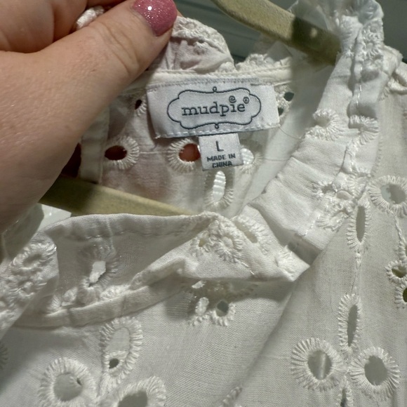 Mud Pie White Sleeveless Sundress with Flutter Sleeves - NWOT - Picture 4 of 4